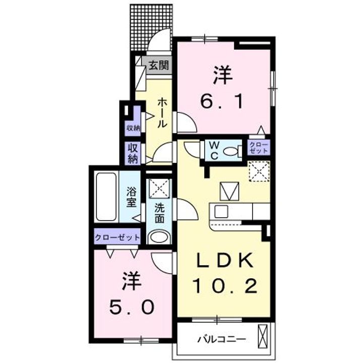 兵庫県丹波市柏原町南多田(アパート)の賃貸物件の間取り