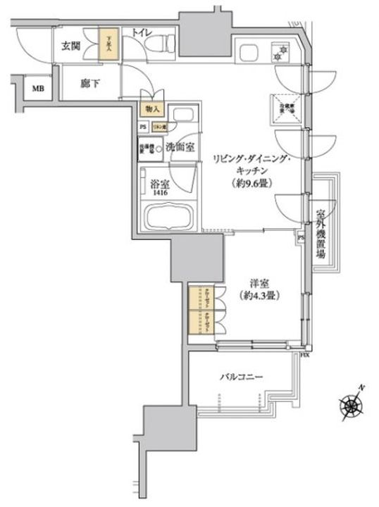 グレーシアフィット三軒茶屋の間取り