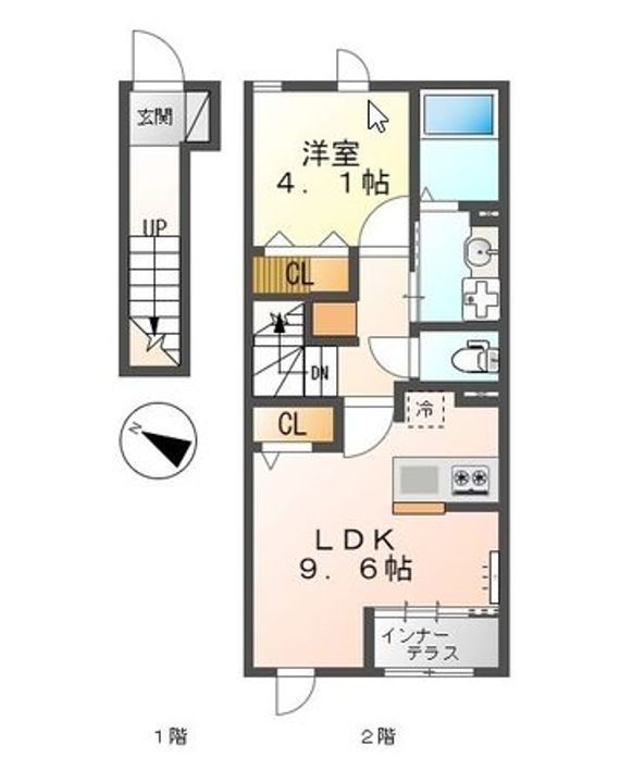 広島県尾道市高須町(アパート)の賃貸物件の間取り