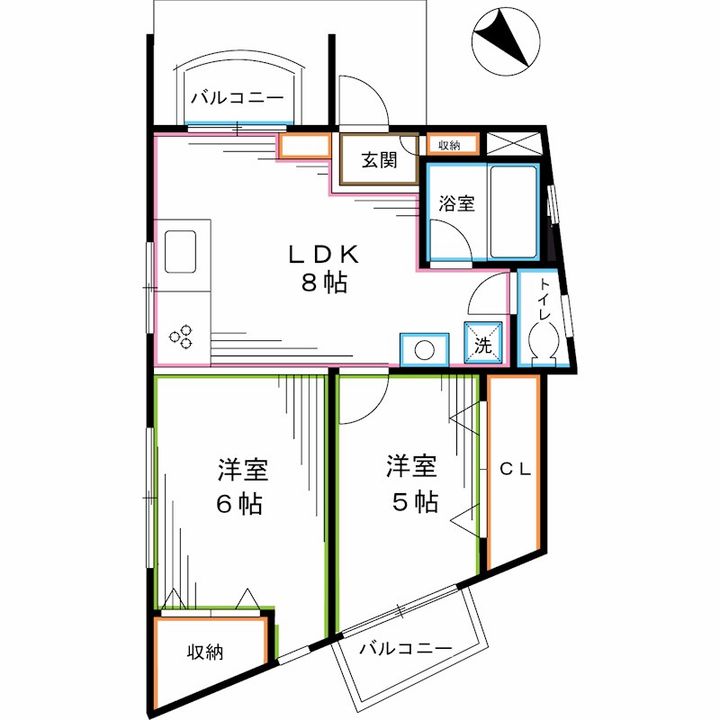 東京都杉並区天沼2(マンション)の賃貸物件の間取り
