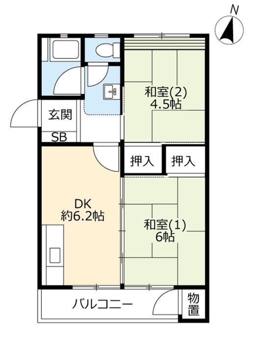 UR鈴蘭台第一の間取り