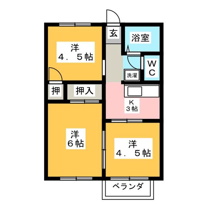 ハイツ河合の間取り