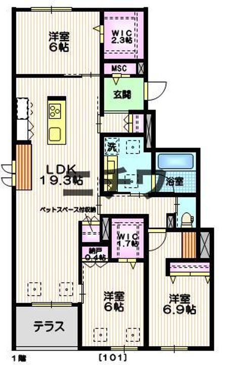NOAH・K(ノアケー)の間取り