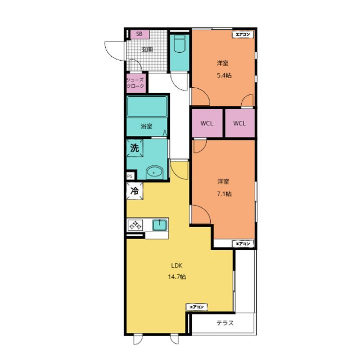 CAMELOTIIの間取り