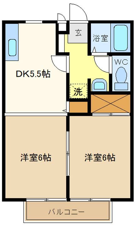 サンヴェールIIの間取り