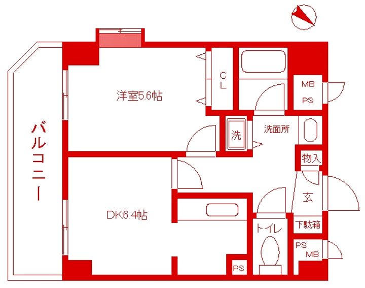 日興パレス横浜西の間取り