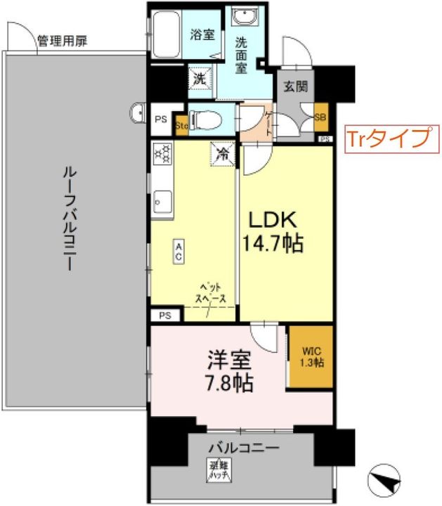 神奈川県横浜市都筑区川和町(マンション)の賃貸物件の間取り