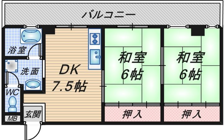中村マンションの間取り