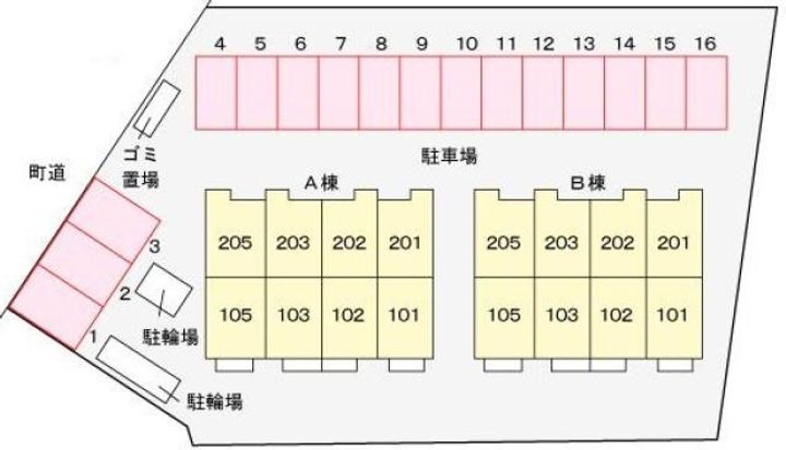 ソレイユ北島 Aの地図