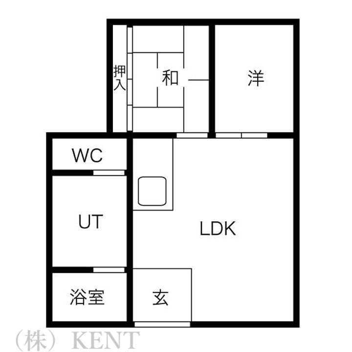 ハイム山城Aの間取り