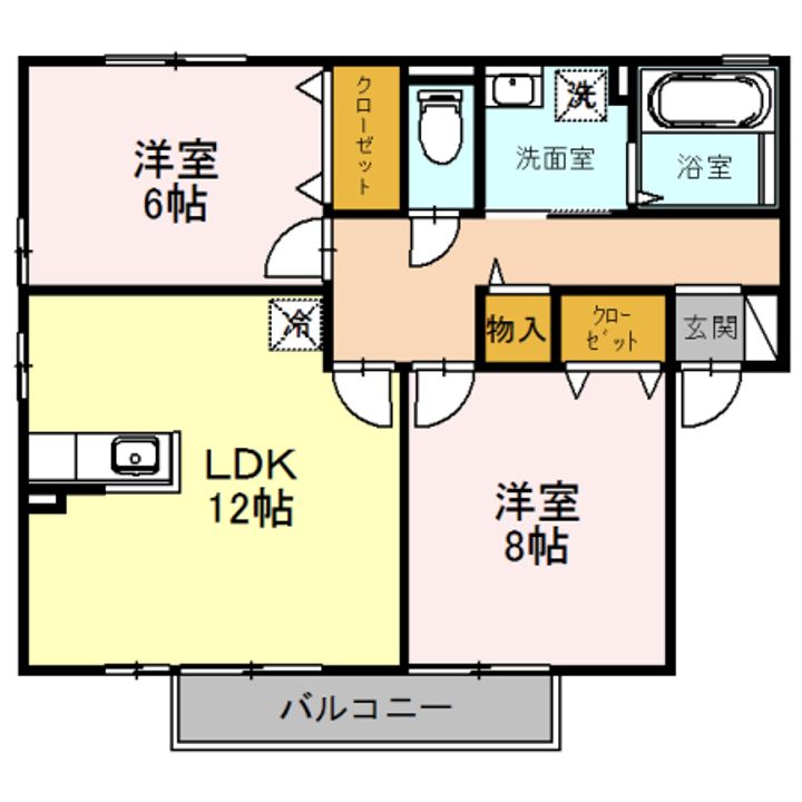 滋賀県甲賀市水口町北泉1(アパート)の賃貸物件の間取り
