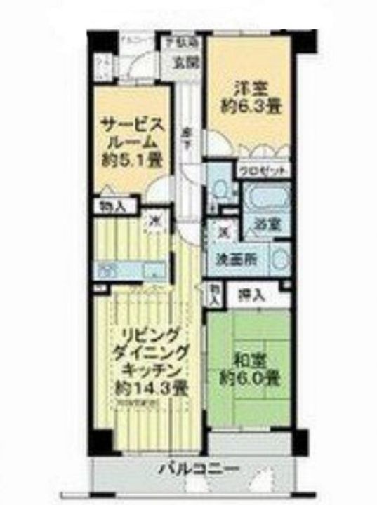 サーパス桂第2の間取り