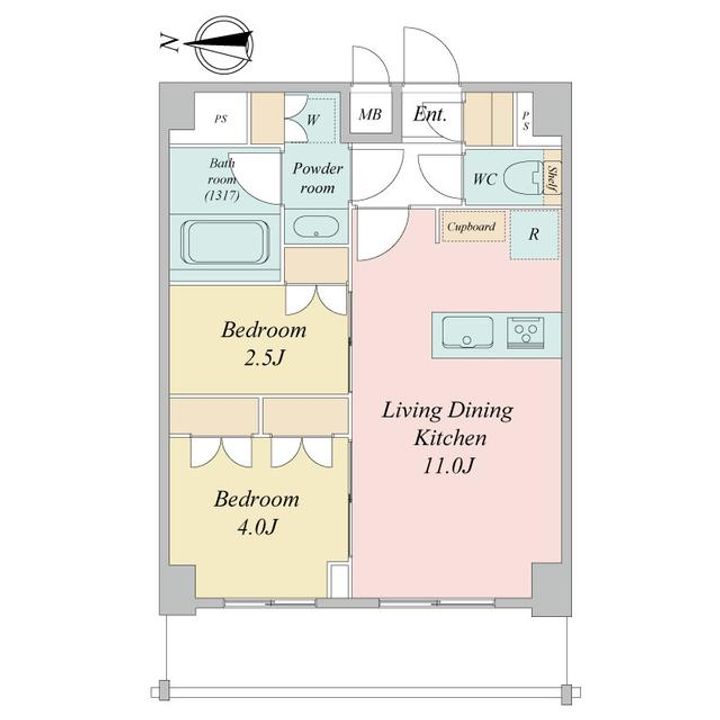 埼玉県川口市本町1(マンション)の賃貸物件の間取り