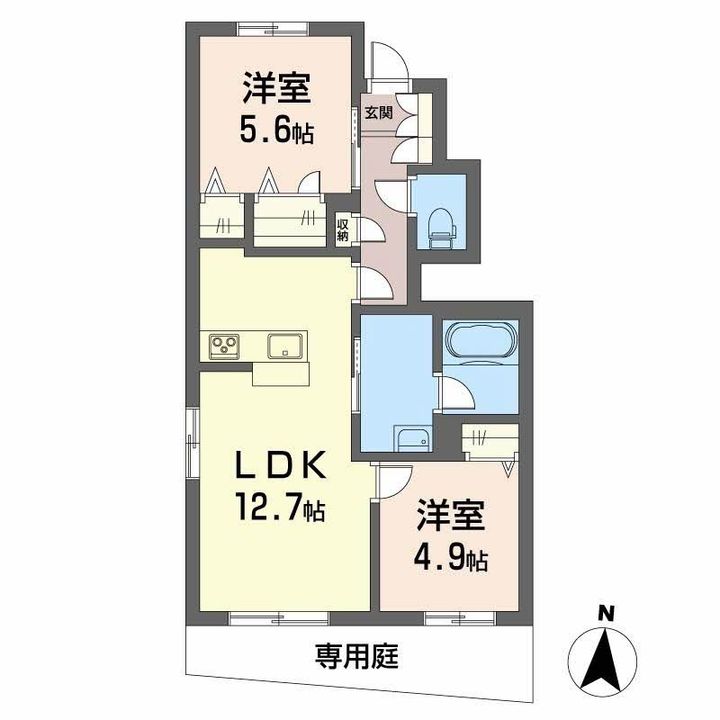 シャーメゾン レ・フレールVIの間取り