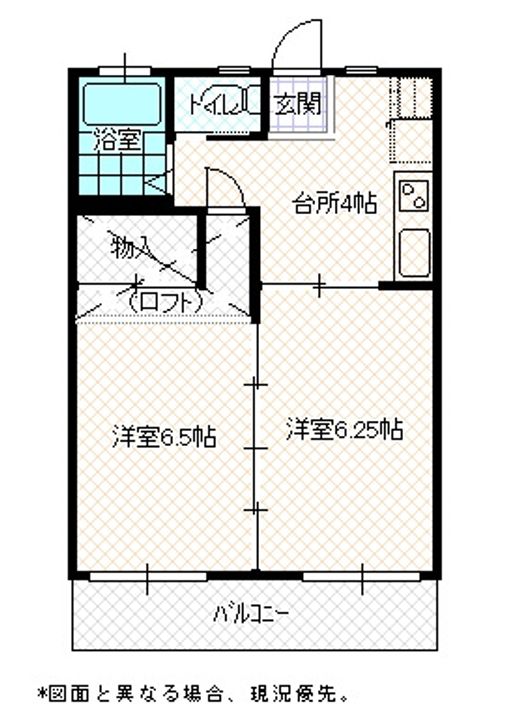 コーポウッドベルの間取り