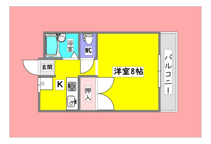 広島県東広島市西条東北町(マンション)の賃貸物件の間取り
