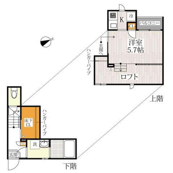 埼玉県川口市差間1(アパート)の賃貸物件の間取り