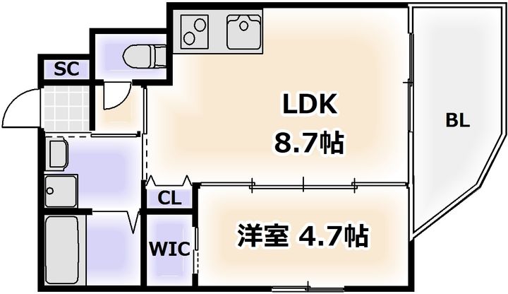ハイフェンス山坂の間取り