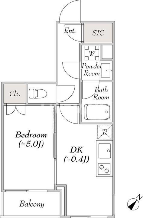 東京都大田区東雪谷1(マンション)の賃貸物件の間取り