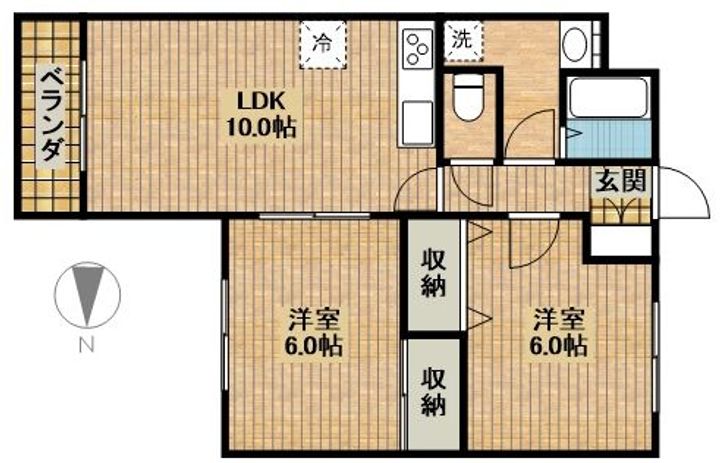 ハイツタチバナの間取り