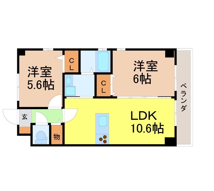 愛知県名古屋市千種区日進通2(マンション)の賃貸物件の間取り