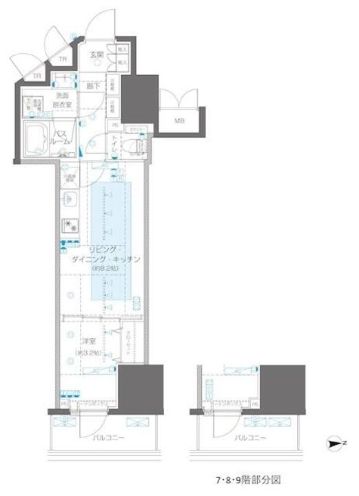 東京都新宿区左門町(マンション)の賃貸物件の間取り