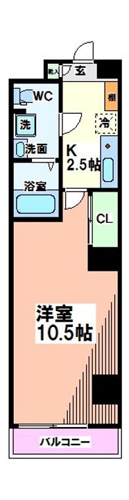 東京都国分寺市南町2(マンション)の賃貸物件の間取り