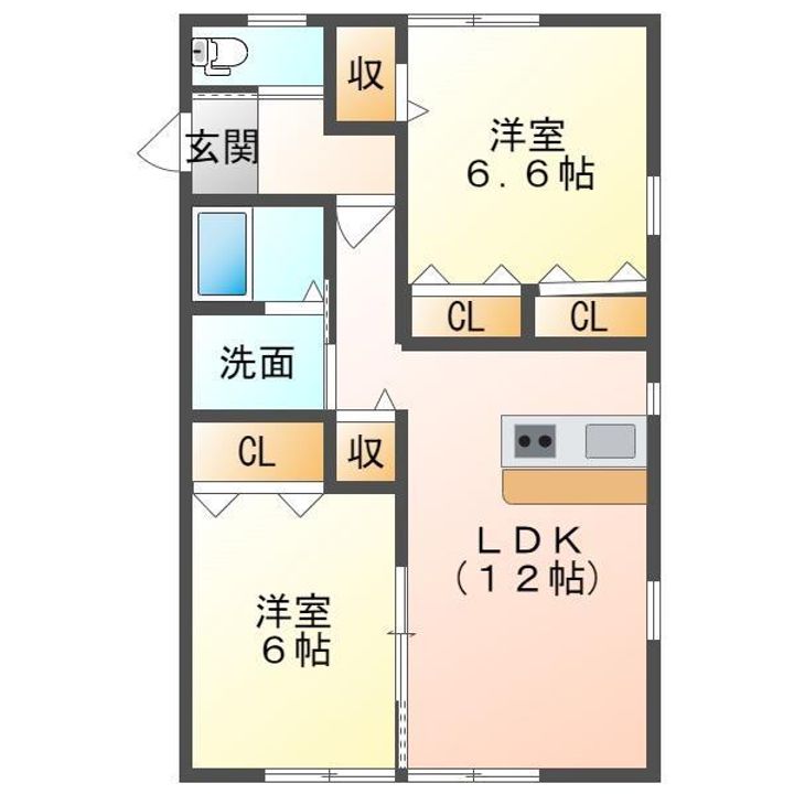 ハイム von Kの間取り