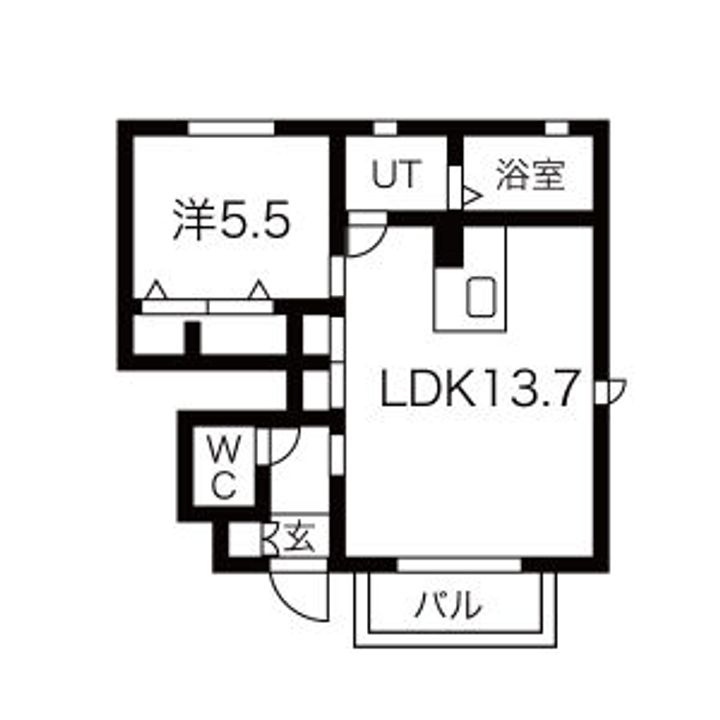 群馬県高崎市剣崎町(アパート)の賃貸物件の間取り