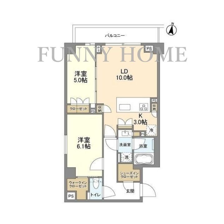 東京都目黒区柿の木坂1(マンション)の賃貸物件の間取り