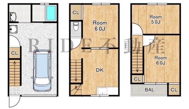 大阪府大阪市大正区南恩加島1(一戸建)の賃貸物件の間取り