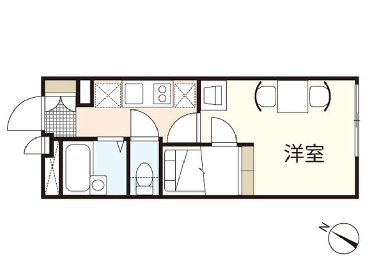 レオパレスエスポワールシェソワの間取り