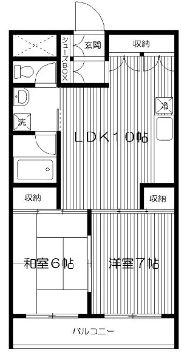 東京都西東京市田無町1(マンション)の賃貸物件の間取り