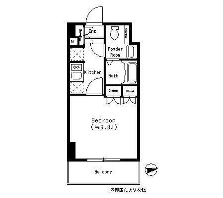 東京都新宿区荒木町(マンション)の賃貸物件の間取り