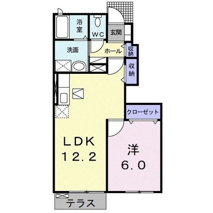 福岡県朝倉市牛木(アパート)の賃貸物件の間取り