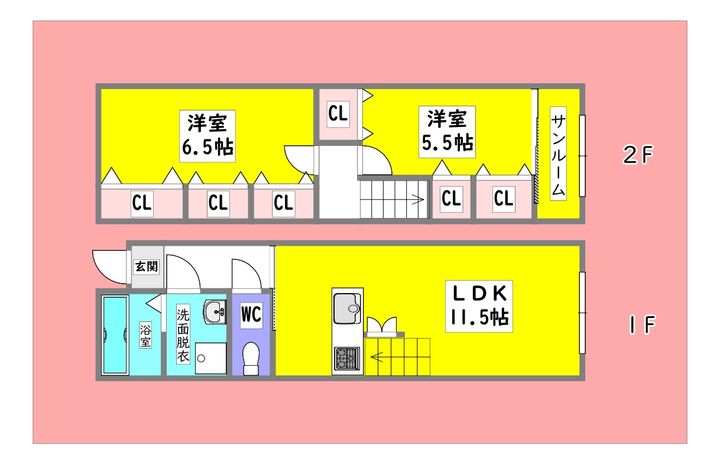 広島県東広島市西条町寺家(アパート)の賃貸物件の間取り