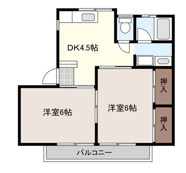 コーポ戸ヶ瀬の間取り