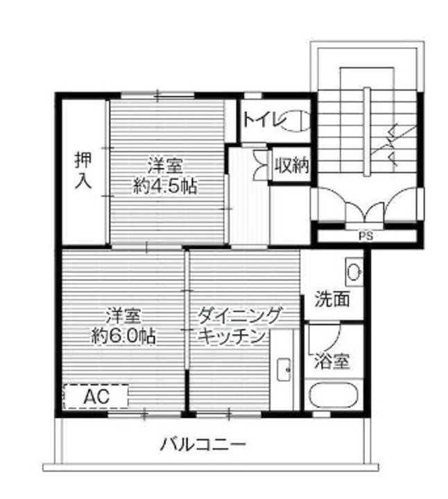 ビレッジハウス渋民1号棟の間取り