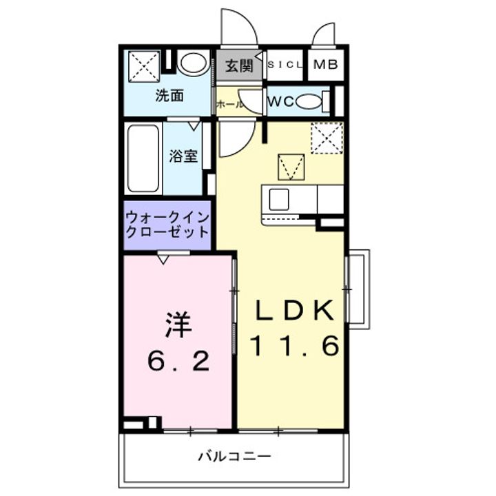 メゾンルミネ若松の間取り