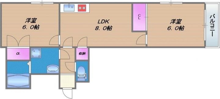 アトレーユ深江の間取り