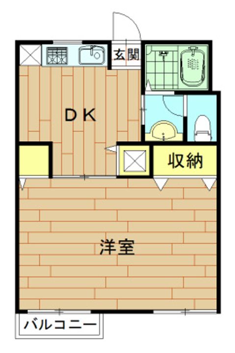 神奈川県川崎市中原区井田杉山町(アパート)の賃貸物件の間取り