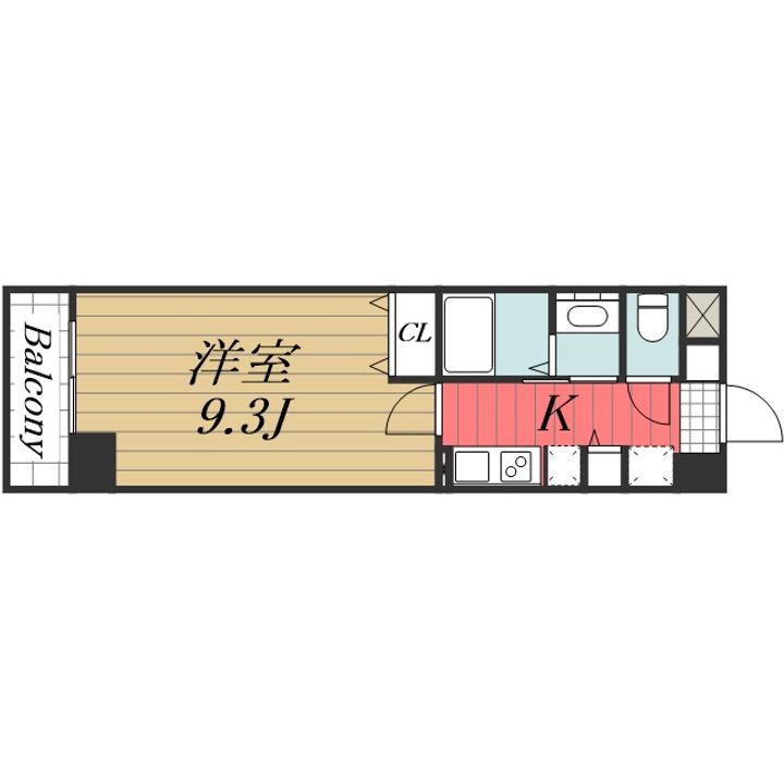 千葉県千葉市中央区新宿1(マンション)の賃貸物件の間取り