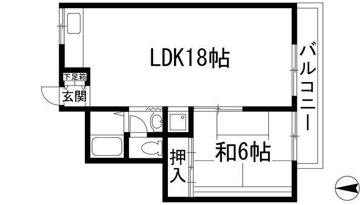 弥栄マンションの間取り