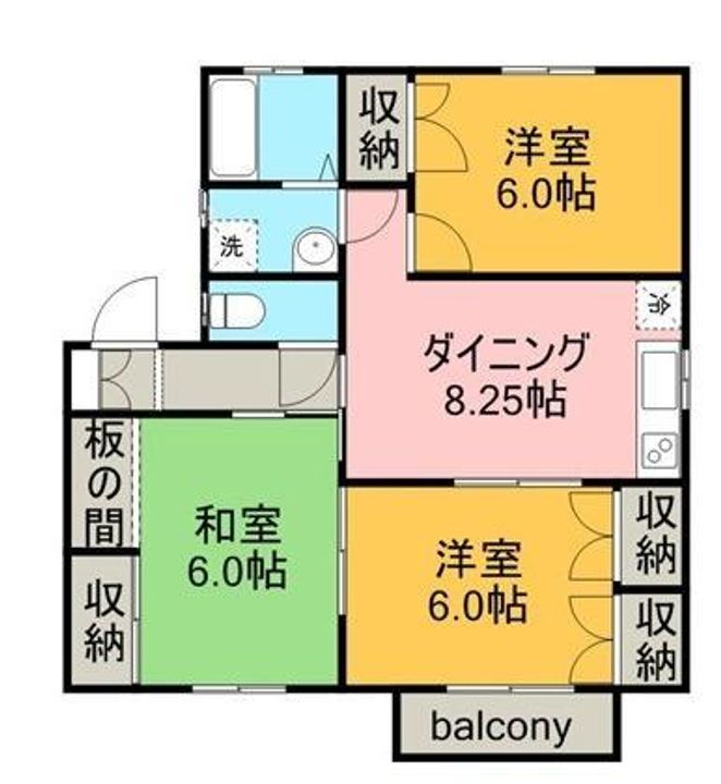 ラ・テルベール桜木 Dの間取り