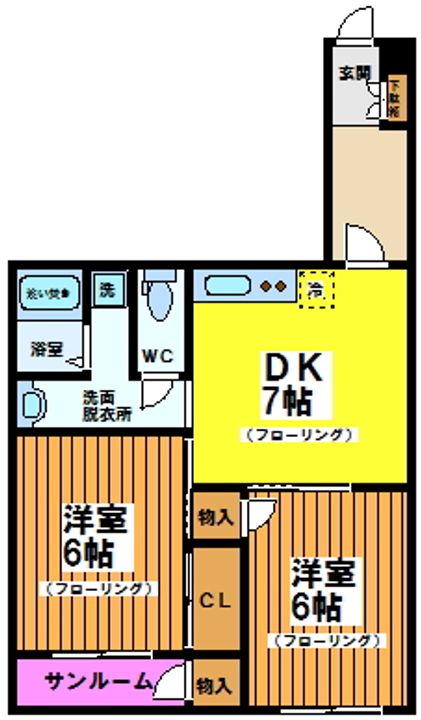 東京都渋谷区笹塚2(マンション)の賃貸物件の間取り