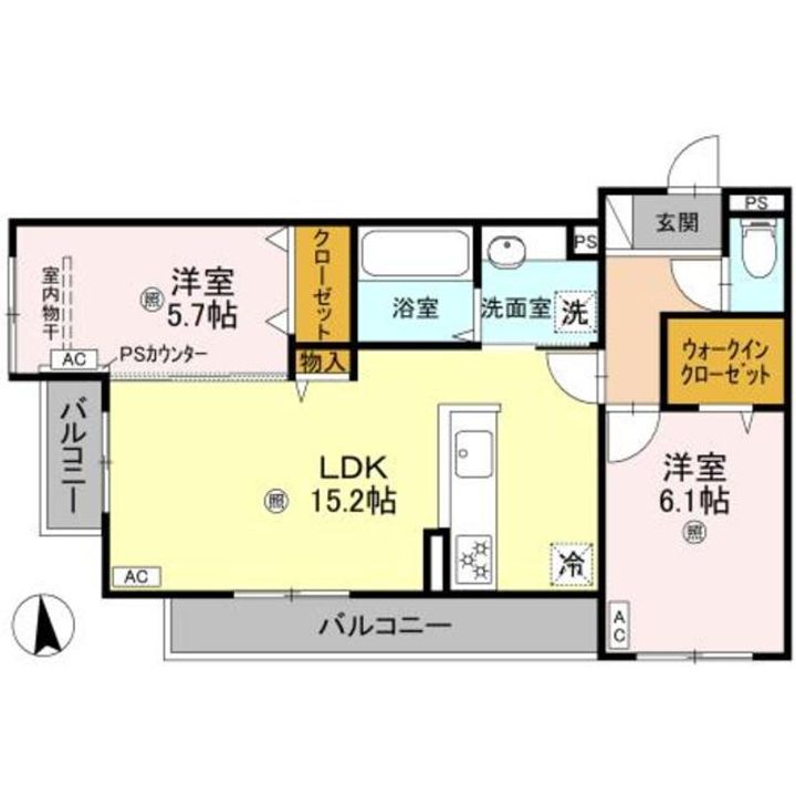 パサログランデ賑町の間取り