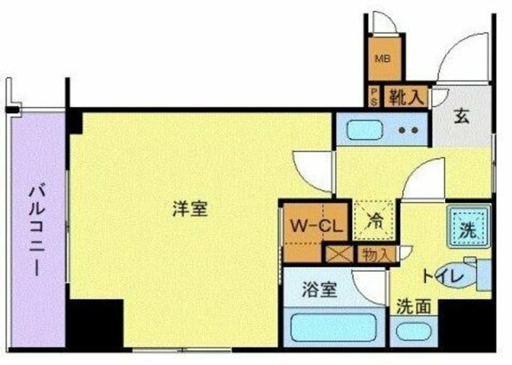 東京都中央区築地7(マンション)の賃貸物件の間取り