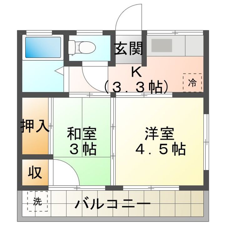 いわたハイツの間取り