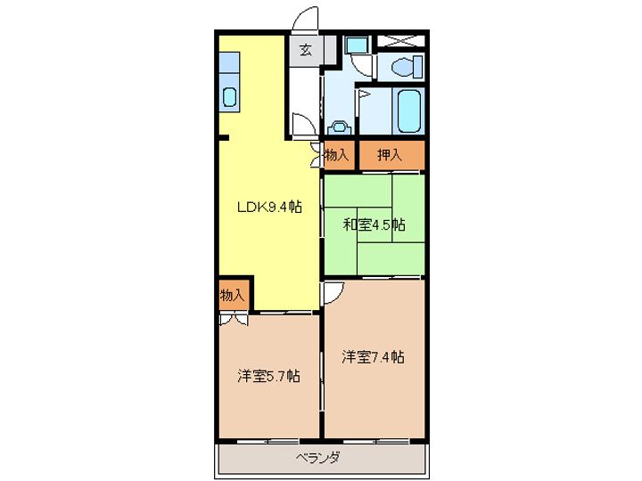 ピュアグランデMIYANISHIの間取り
