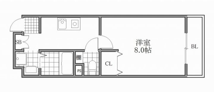 ジェイプライド難波南の間取り